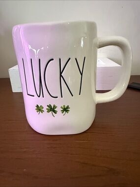 Rae Dunn Lucky Mug – Shamrock St. Patrick’s Day Coffee Cup